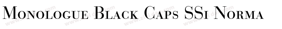 Monologue Black Caps SSi Normal字体转换